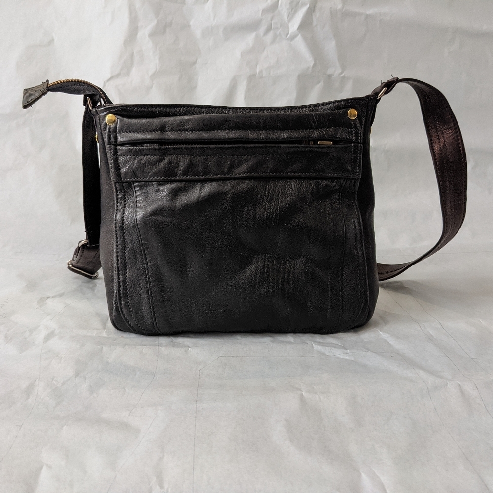 Handmade leather purse.